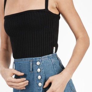 UNIF CAMERON CROP TANK IN BLACK